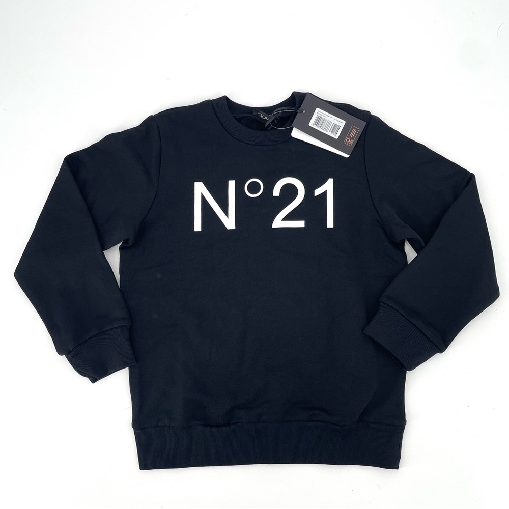 N°21 NWT Cotton crew-neck with logo Designer Pullover Sweatshirt Top